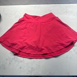 Ladies' Coral Pink Skater Skirt with Stretch Waist